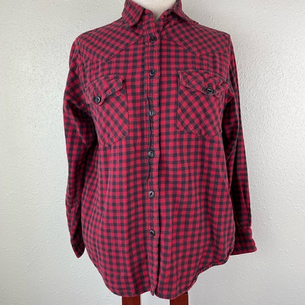 Route 66 Buffalo Plaid Button Down Shirt Size M EUC